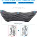Lumbar Pillow, Memory Foam Lumbar Support Pillow for Office Chair and Car Seat, Back Support Pillow for Lower Back Pain Relief, Support Cushion Back Pillow for Sleeping, Driving, Resting, 19.5*9.9*5.8 inches