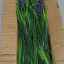 Rowfad 22 Pcs Artificial Outdoor Flowers UV Resistant Lavender Fake Greenery Plants Grass with Purple Flowers for Pot Decor for Window Garden Patio Hanging Planter Pathway Front Porch (22, Purple)