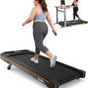 Niceday Walking Pad Treadmill with 10% Auto Incline, 400lbs Capacity, Under Desk Treadmill for Home Office, 3HP Super Quiet, Magnetic Remote & Preset Goals (Black-Orange)