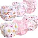 Potty Training Underwear for Girls Boys Potty Training Pants (3T,Pink) (3T (Pack of 6))