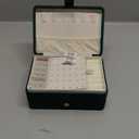 MODENGKONGJIAN Jewelry Organizer Box, 2-Layer Large Jewelry Storage Case, Portable Travel Jewelrys Display Holder for Earrings, Necklaces, Bracelets (Green,Velvet)