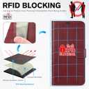 TUCCH Case Wallet for iPhone 17 (6.3") 2025, Stand | RFID Blocking | 4 Card Holders | TPU Shockproof Inner Shell | PU Leather | Magnetic Closure Folio Protective Cover | Dark Red
