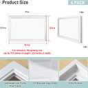 4 Pack Garage Door Window Inserts, 20.8 x 13.8 Inch Clear Acrylic Panel, Thick Vinyl Replacement Window Insert, UV Resistant for Garage Door DIY Installation