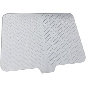 Silicone Dish Drying Mat with Raised Edge and Drain Lip,large silicone Drying Pad for kitchen counter draining mat,easy to clean and easy to be folded,portable,soft and heat resistant