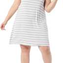 Amazon Essentials womens Tank Swing Dress (Available in Plus Size) (X-Small, Grey Heather French Stripe)