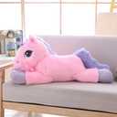 Lanmore 24" Big Unicorn Stuffed Animal, Giant Animal Plush Pillow Unicorn Body Hugging Pillow for Girls, Gift for Christmas Birthday Valentine's Day (Pink)