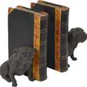 Dog Decorative Bookends Book Holder - Vintage Shelf Decor Book Ends to Hold Books Heavy Duty for Home Decor 3.5 X 4.5 X 6.25 inch Guichifun