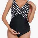 SUMMERSUNSHINE Maternity One Piece Swimwear Front Cross Pregnancy Swimsuit Bathing Suit Maternity Bikini, S