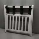 Casual Home Shelf-White Luggage Rack, 26.75" Wide