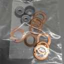 Injector Seal Kit with Heat Shield 19077-53650 Fits for Kubota V1205 V1305 V1505T V1903 V2003E V2003TE V2003TME V2203E V2203ME V2403ME V2403TME V3300TE V3600TE 4-Cyl Engine 15221-94020 15841-53622