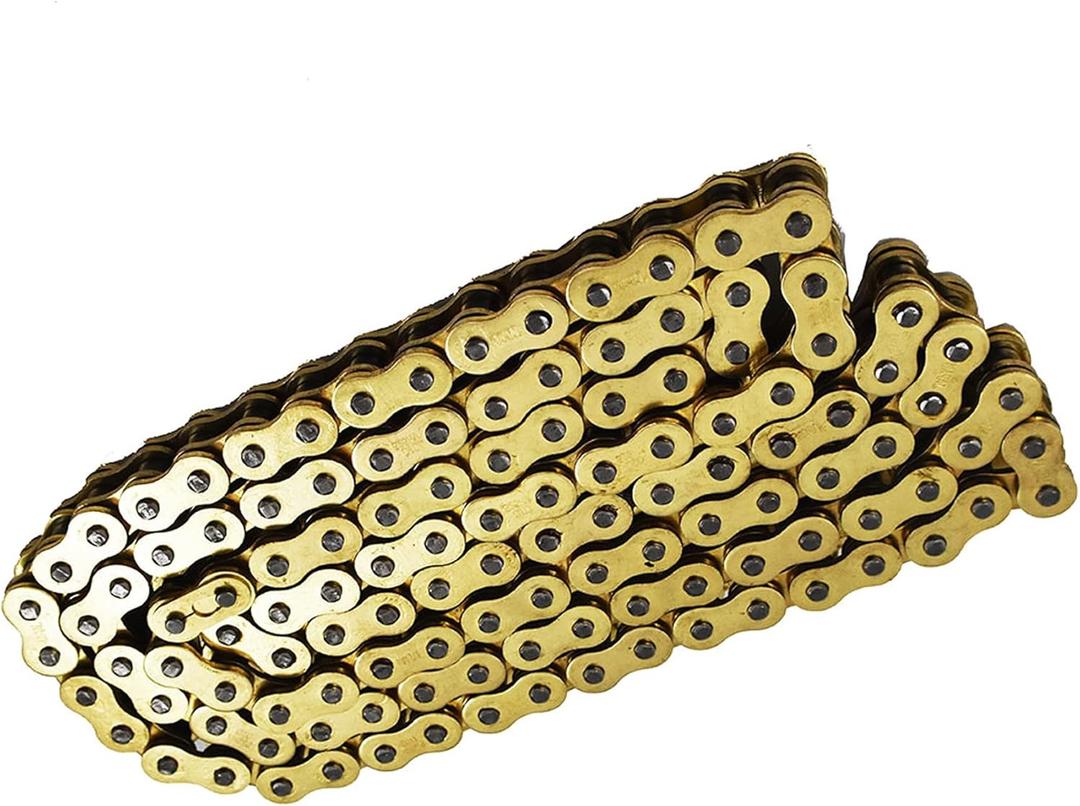 525 120 O-Ring Drive Chain Gold Color 525-120 Motorcycle 525 Pitch 120 Links