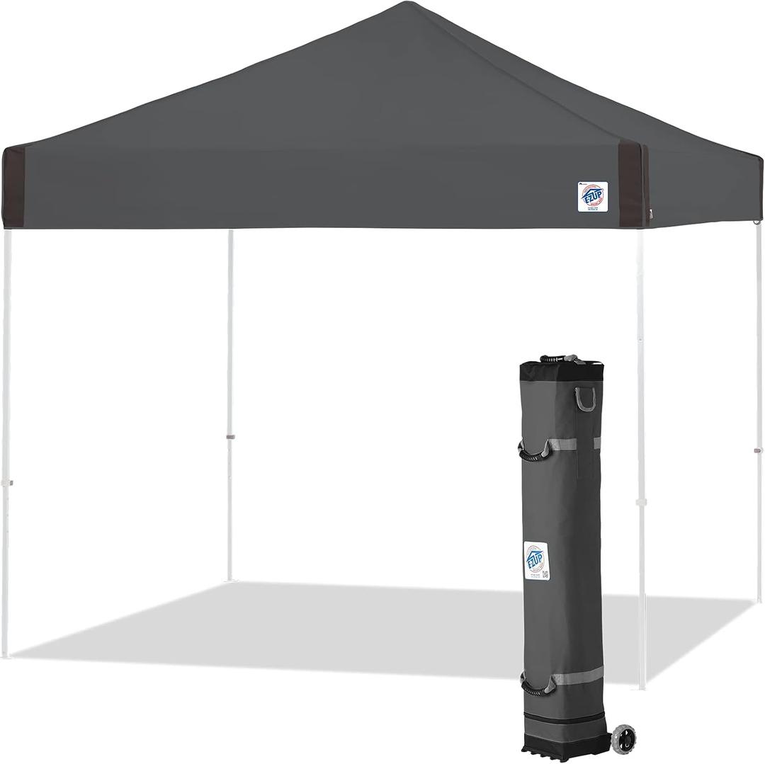 E-Z UP Pyramid Instant Shelter Canopy 10' x 10', Steel Grey