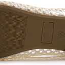 Feversole Women's Woven Fashion Breathable Knit Flat Shoes (9.5, Cream White Net Mesh Loafer)