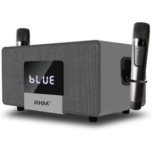 RHM K222 Karaoke Machine for Smart TV with Optical InputUltra-Low Latency, 3-Mic Support, 90FT Range, 70W Rich Stereo Sound, Voice Beautifier, Bluetooth/RCA, Perfect for Family Parties