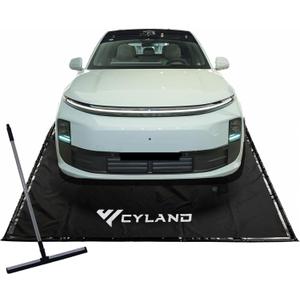 Garage Floor Mat 8'6" x 20' Heavy-Duty Waterproof, Non-Slip PVC Parking Mat, All-Weather Car Containment Mat for Oil, Snow & Dirt Floor Protection Includes Squeegee for Easy Cleanup