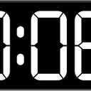 Soobest LED Digital Wall Clock with Seconds, Electric Clock Plug Auto DST Dimmer LED Large Display 10 Inches (White)