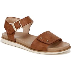 Dr. Scholl's Womens Nicely Sun Flat Sandal Honey Brown 7 M