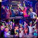 HONLYNE Glow in the Dark Supplies for Kids Adults, Light Up Party Favors, 56 LED Light Up Toys, 100 Glow Sticks Bulk Party Pack DIY Glasses Headbands Necklaces for Neon Party Supplies & Decorations