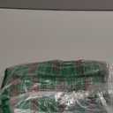 SASTYBALE Christmas Vinyl Tablecloth with Flannel Backing Checkered Plaid Plastic Tablecloths Waterproof & Oil Proof Wipeable Table Cover for Winter, Xmas Holiday(Green, 52"x70"(4-6 Seats))