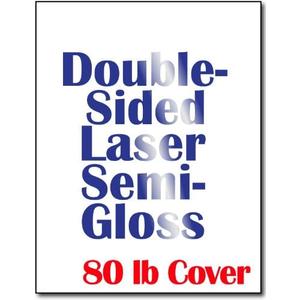 Cardstock - 80lb Double-Sided Laser Semi-Gloss - 250 Sheets (8.5 x 11 inches)
