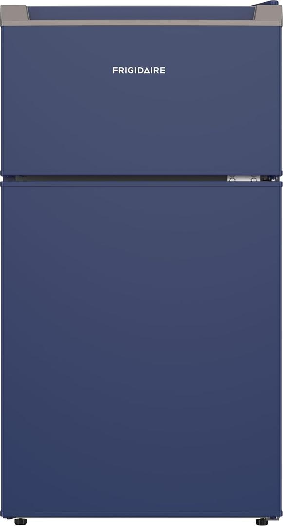 Frigidaire Compact Refrigerator with Top Freezer - 2 Door Fridge with 3.2 Cu Ft, Contemporary Series, Blue, 3.1 cu ft