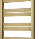 Electric Towel Warmer - Wall Mounted Bathroom Heated Towel Rack, Plug-in Design & Brushed Stainless Steel Finish Gold
