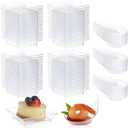Juvale Mini Appetizer Plates and Tear Drop Spoons for Weddings (Clear, 72 Pieces)