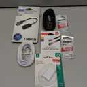 DisplayPort to HDMI Adapter (boxed)

HDMI cable (black)

White cable (appears to be an Ethernet or phone cable)

Energizer lithium coin batteries (2 packs)

Ring Video Doorbell Wired (boxed)

Wall cord cover / cable management kit (small white kit in box)