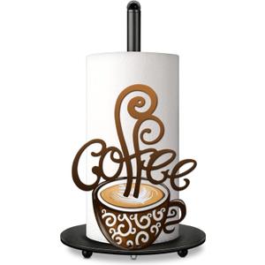 Hexagram Coffee Kitchen Decor, Coffee Paper Towel Holder, Cute Vintage for Bar Kitchen Bathroom Countertop Gifts for Women Men Housewarming
