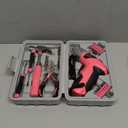 Hi-Spec Cordless Electric Screwdriver, Power Screw Driver Set with Pink Compact Tool Kit for Small Repair and Maintenance- Ideal Housewarming Gift,19 Piece