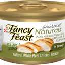 Purina Fancy Feast Wet Cat Food Gourmet Naturals White Meat Chicken Recipe in Wet Cat Food Gravy - (Pack of 12) 3 oz. Cans