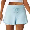 Sweat Shorts for Women - Athletic Workout Runing Dolphin Shorts with Pockets for Gym Lounge Summer (Blue, M)