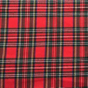 Red Black Christmas Tartan Plaid Fabric Brushed Cotton for Holiday Home Decor Upholstery & Pillow (57" Wide, 1 Yard Pre-Cut)