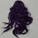 Long Purple Wavy Wigs for Women Middle Part Dark Purple Wig 26 inch Natural Curly Synthetic Wig Heat Resistant Fiber Wigs for Daily Party Use