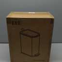 KUK Small Bathroom Garbage Can with Lid Soft Close, Step Pedal, 2.6 Gal Stainless Steel Garbage Can with Removable Inner Basket, Anti-Fingerprint Wastebasket for Office, Bedroom, Toilet (White)