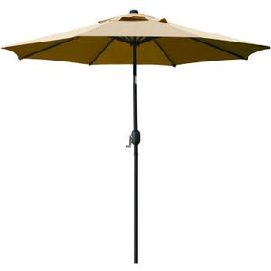 Sunnyglade 9' Patio Umbrella Outdoor Table Umbrella with 8 Sturdy Ribs (Tan), 9 feet diameter, 97.92 inches height