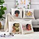 12pcs Iron On Transfer Heat Press Decals for T-Shirts Black Woman Jesus Thermal Transfers Patches Washable Vinyl Sticker Decoration DIY Crafts