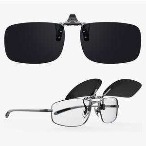 Goiteia Polarized Flip up Clip on Sunglasses over Prescription Glasses for Men Women-Upgraded No Blue Glare