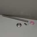 OFFO Shower Arm with Flange, 24 in Brushed Nickel Ceiling Mount Replacement Rain Shower Head Straight Arm Ceiling-Mounted For Fixed Shower Head & High Pressure Rain