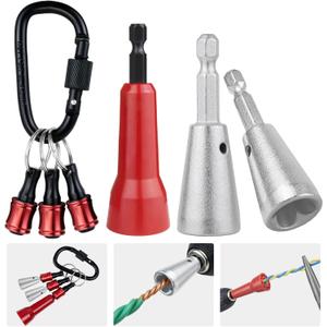 6PCS Wire Twister Tool for Drill with Bit Holder Keychain, Wire Nut Twister for Drill with 1/4" Hex Shank Professional Electrician Tools for 922 AWG Wire Connector Twisting