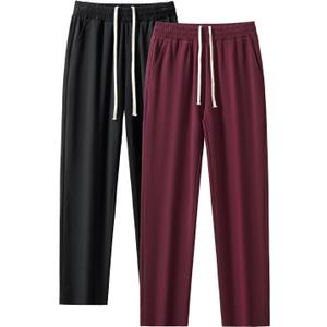 AIMPACT Mens Pajama Bottoms Cotton Soft Sleep Pants with Pockets Straight-leg Loungewear Pj Pants (XL)