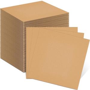 Henoyso 110 Pack Corrugated Cardboard Sheets Flat Cardboard Sheets Packaging Inserts Flat Square Inserts Squares Separators for Shipping Packing Mailing Crafts (12 x 12 Inch,Brown)