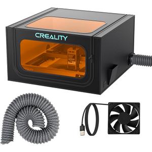 Creality Laser Engraver Enclosure 2.0 with Vent, Isolate Smoke Laser Cutting Machine Protective Cover with Eye Protection, Against Noise,Suitable for Creality or All Laser Engraver,28.3*28.3*15.7inch