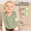 KeaBabies 8-Pack Bibs for Baby Girl, Boy - Pullover Large Baby Bibs for Drooling and Teething Infant, Newborn, Soft & Absorbent Organic Cotton, Long Torso Coverage Keep Toddler Clean & Dry (Embrace)