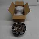 Chrome Wheel 8 Lug Chevy Center Caps Compatible with Select 16 Inch Van & Truck Rim Wheels - Replacement 15039489, 15039488, 9597169, 9597170 Rim Hub Cover, Set of 4, Black