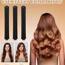 ZKSM Heatless Curls Overnight Hair Curlers to Sleep in,Heatless Hair Curler Velvet, Overnight Blowout Rods Heatless Curls for Short Long Hair All Hair Types Styling Tools Brown4PCS