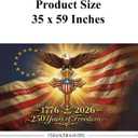 250 Anniversary USA Flag Patriotic 250th Anniversary Flag 3x5 Ft Double Sided 17762026 Flag with Eagle Design, Outdoor Indoor July 4th Independence Day Decoration for Yard Garden Home