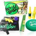 Bottle Bash Outdoor Flying Disc Game Set Frisbee Toss Backyard and Beach Game for Family, Adult & Kids - Beersbee & Polish Horseshoes