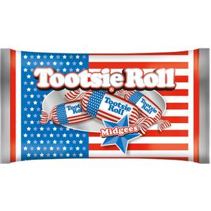 Tootsie Roll Midgees Flag, Red, White, and Blue Packaging, 11 oz. Bag