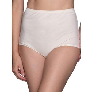 Vanity Fair Women's High Waisted Underwear, Full Coverage Ladies Panties, Perfectly Yours Briefs (7, Cotton - Candleglow)